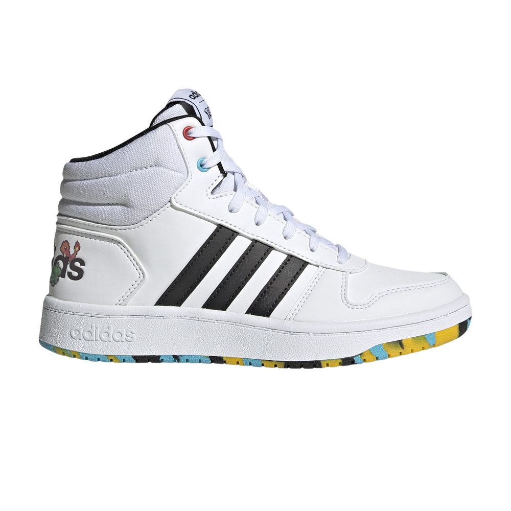 Pre-owned Adidas Originals Adidas Pokemon X Hoops Mid 2.0 J 'cloud White' | Kid's Size 10.5