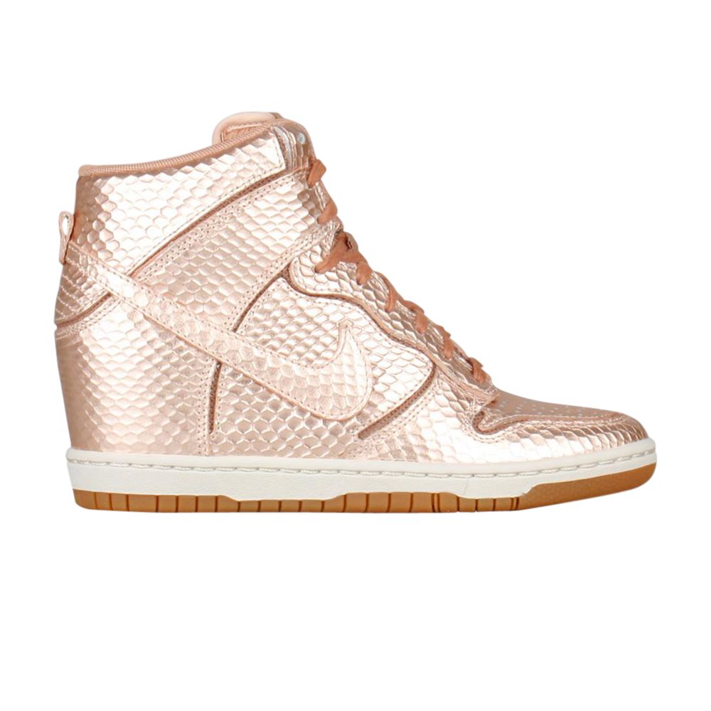 Pre-owned Nike Wmns Dunk Sky High Cut Out Premium 'metallic Red Bronze' | Copper | Women's Size 7