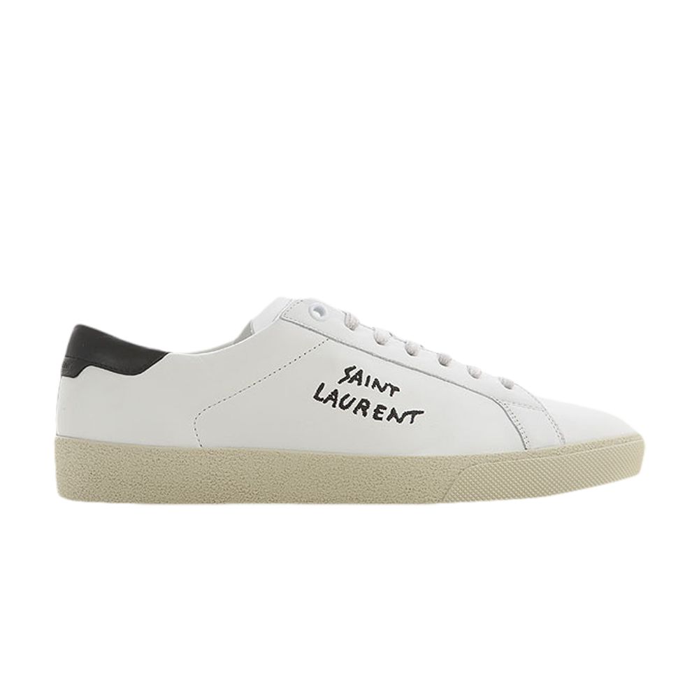 Pre-owned Saint Laurent Sl-06 Court Leather 'white Black' 2020 | Men's Size 42.5