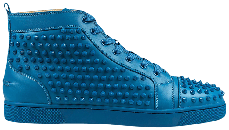 Christian Louboutin Louis Flat Calf Spikes Ocean