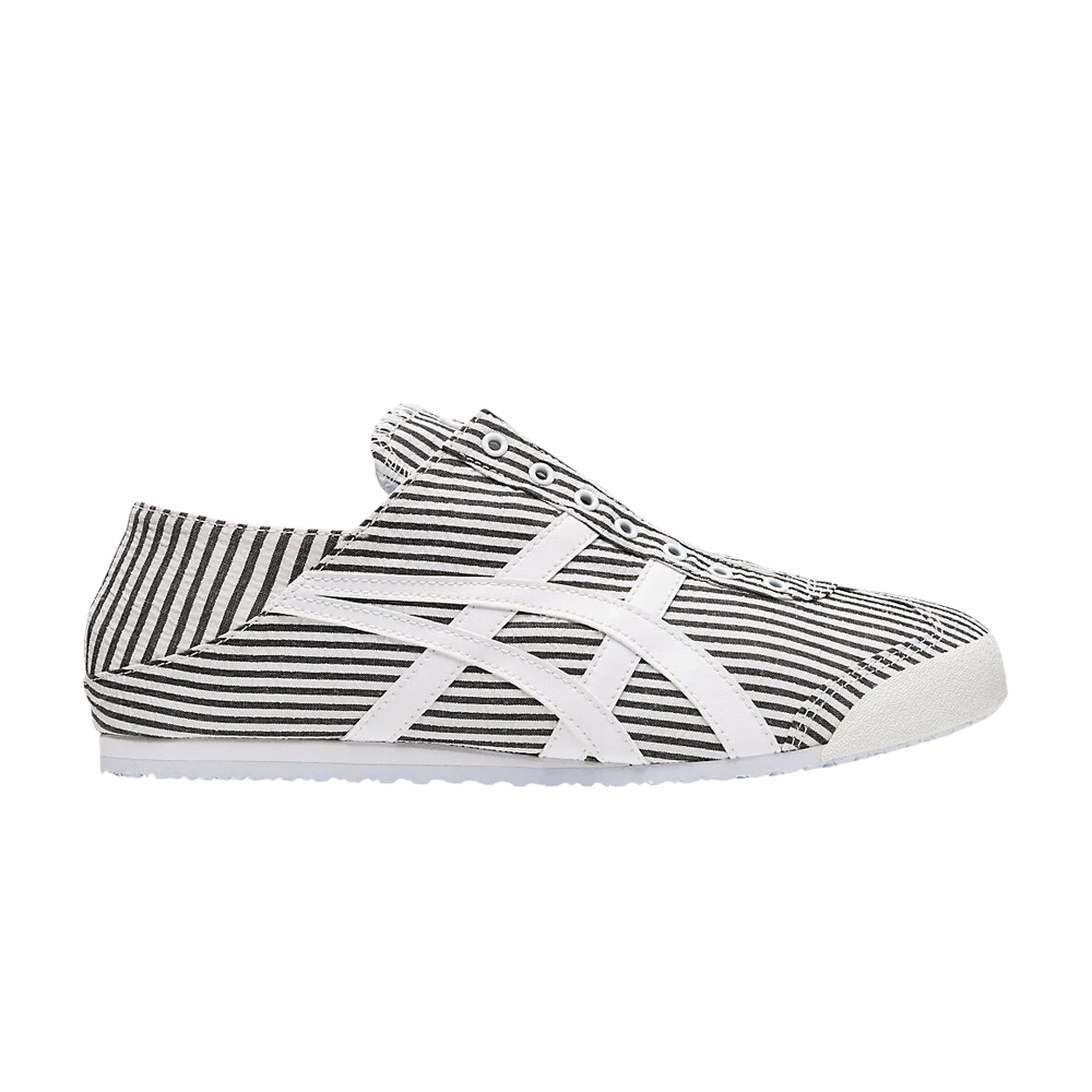 Pre-owned Onitsuka Tiger Mexico 66 Paraty 'black White Seersucker'