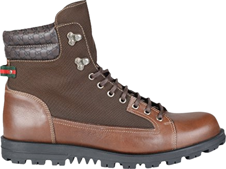 Gucci Lace Up Leather Boot 'Cocoa'