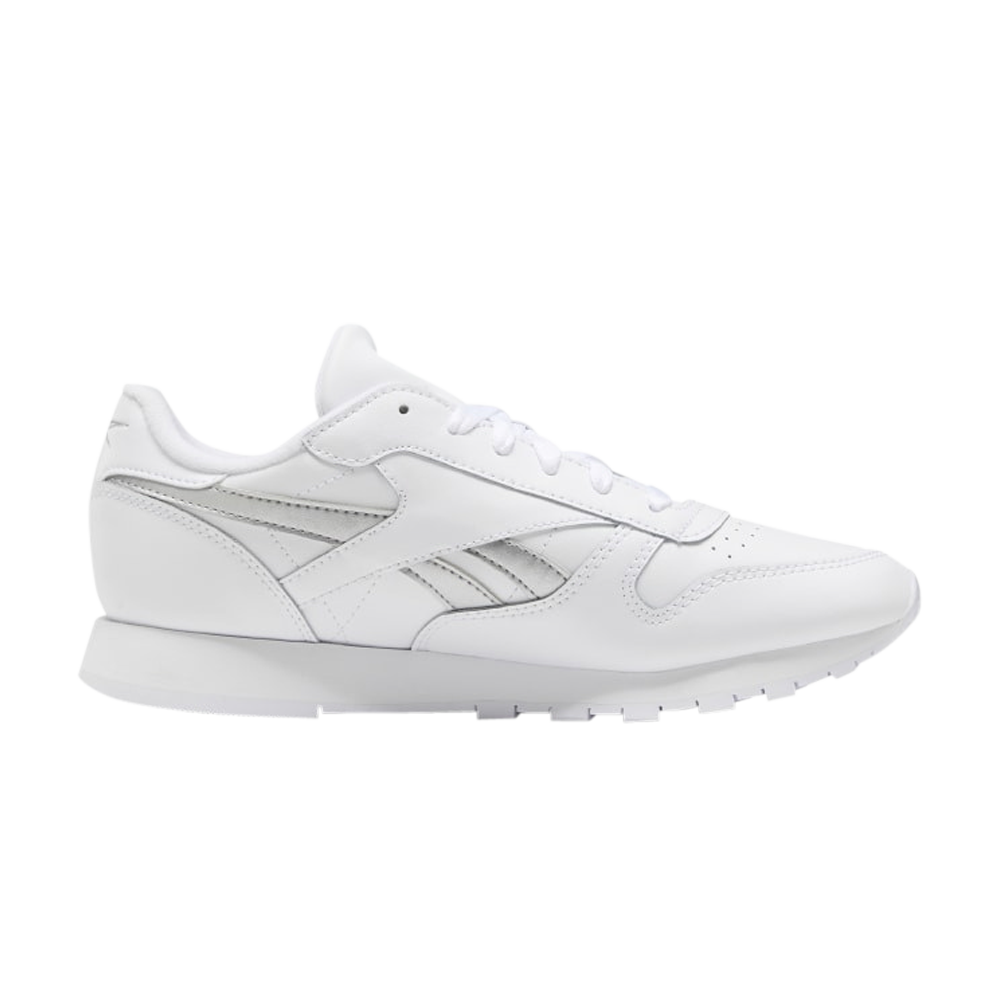 Pre-owned Reebok Wmns Classic Leather 'white Silver Metallic'