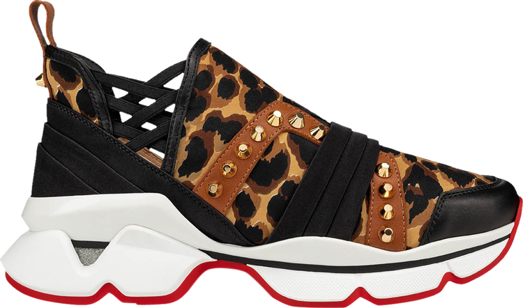 Christian Louboutin 123 Run Flat Sneakers in Leopard with Gold Studs –  AvaMaria