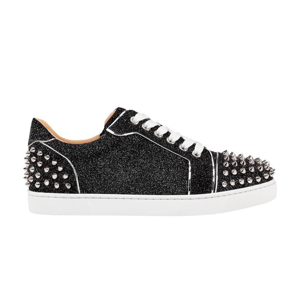 Pre-owned Christian Louboutin Wmns Vieira 2 Flat 'black Silver' | Women's Size 10.5