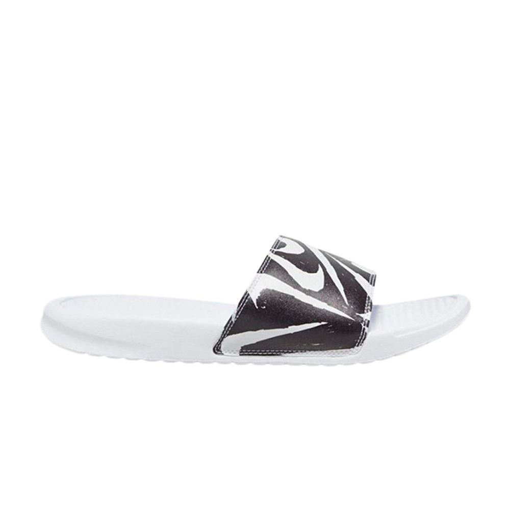 Nike Benassi JDI Print 'White Black' | Men's Size 6