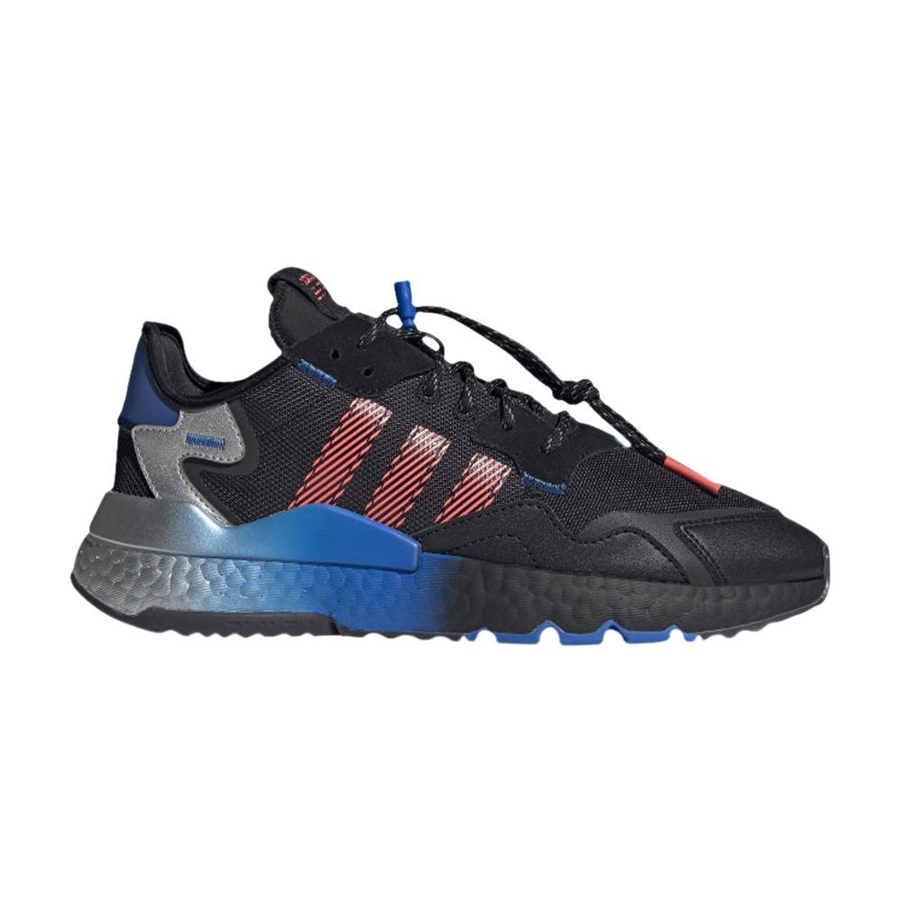 adidas Nite Jogger 'Black Flash Red Blue' | Men's Size 7