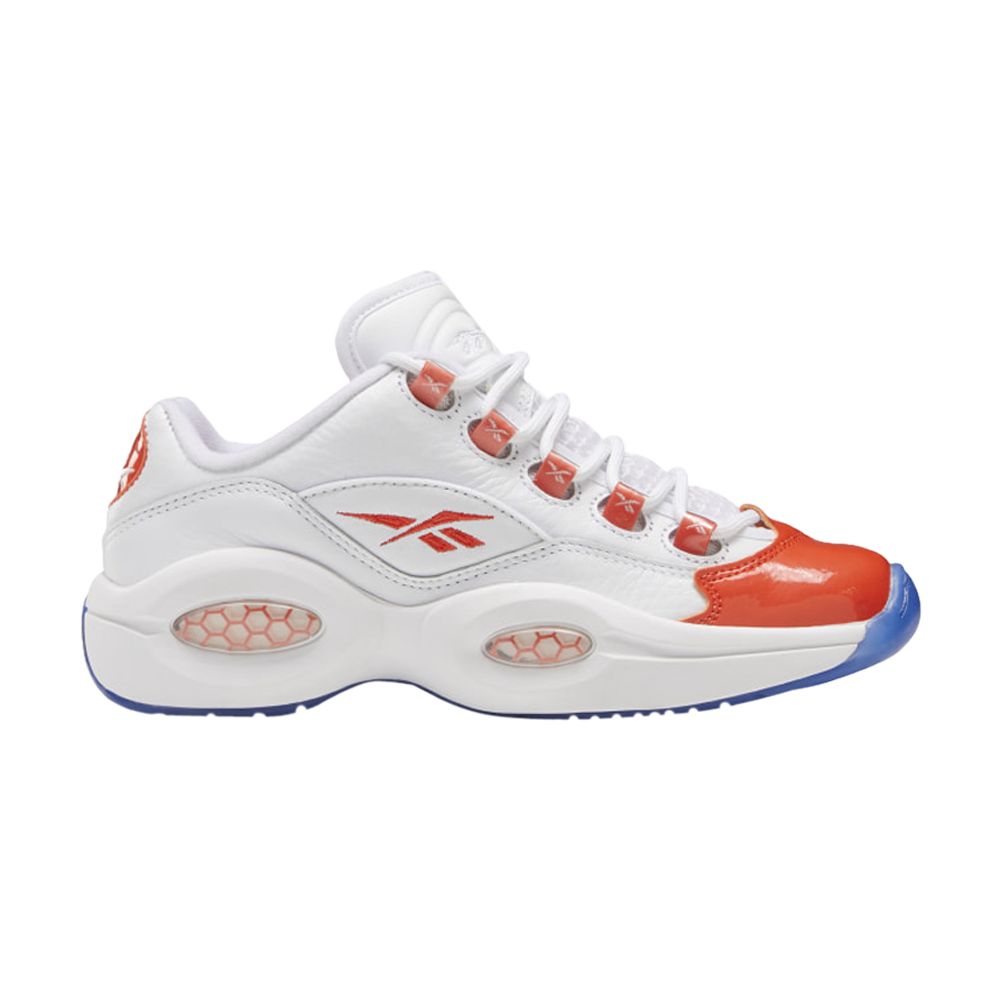 Pre-owned Reebok Question Patent Low J 'vivid Orange' | White | Kid's Size 5