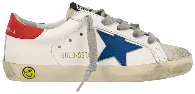 Buy Golden Goose Superstar Kids White Blue Red G36KS301 B43 GOAT