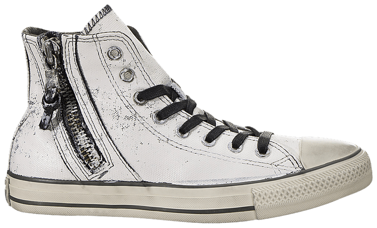 Buy John x Chuck Taylor All Star Side Zip High 'Painted - Black Beluga' - 153884C - White | GOAT