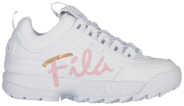 Buy Wmns Disruptor 2 Script White Chalk Pink 5FM00403 140 GOAT