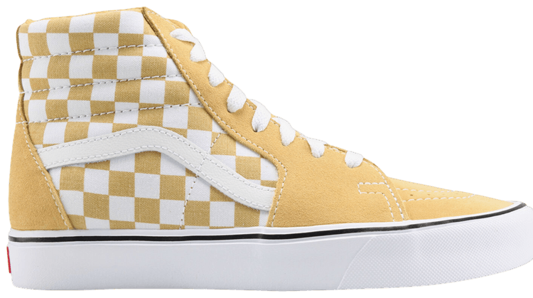 Vans Sk8 Hi Lite Checkerboard   Ochre