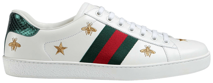 Gucci Ace Embroidered Bees and Stars