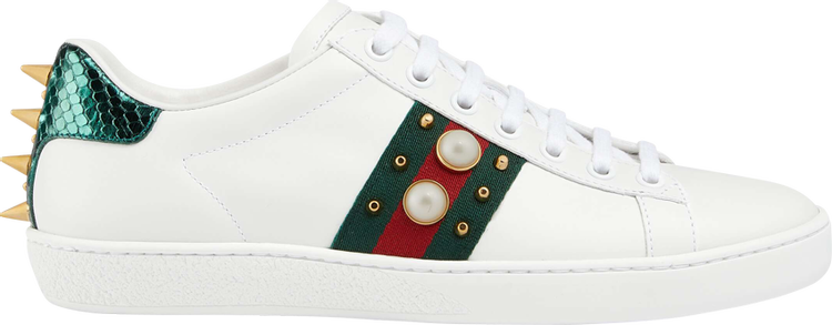 Gucci Wmns Ace Studded 'White'