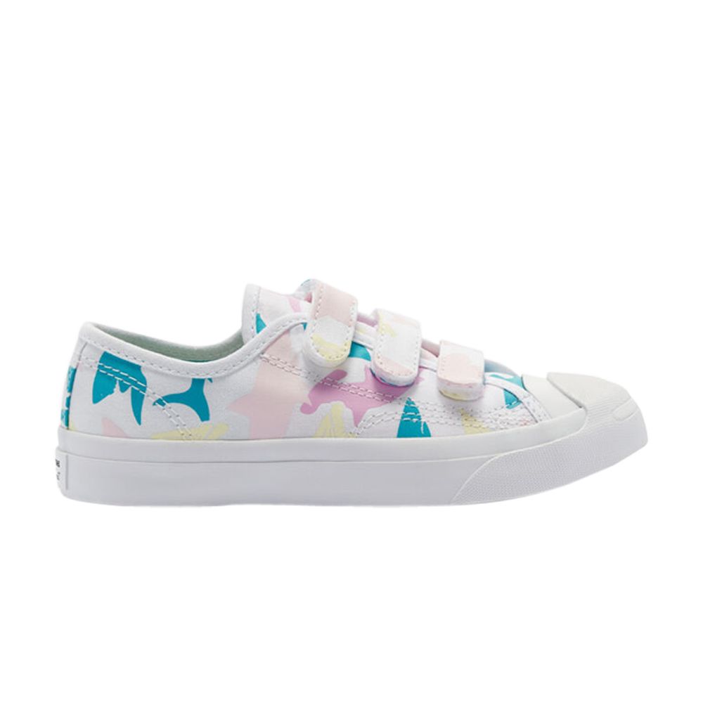 Pre-owned Converse Jack Purcell Low Easy-on Ps 'shark Bite - White' | Kid's Size 11