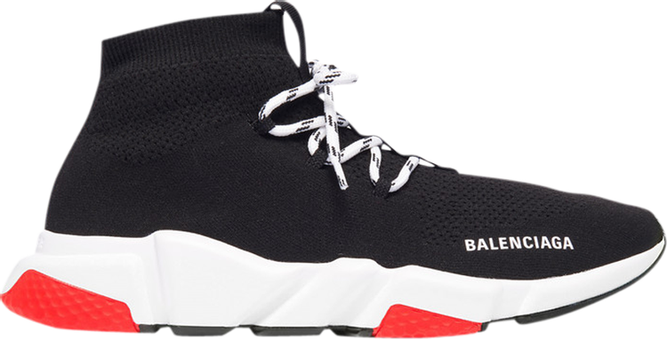 Balenciaga Speed Recycled Sneakers In Red Black