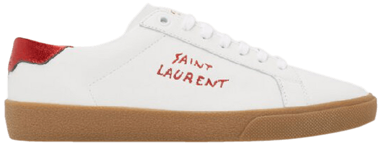 スニーカー SAINT LAURENT Saint Laurent Sneakers Men Leather White/Red Buy Saint Laurent SL-06 Court Leather 'White Red' - 610685