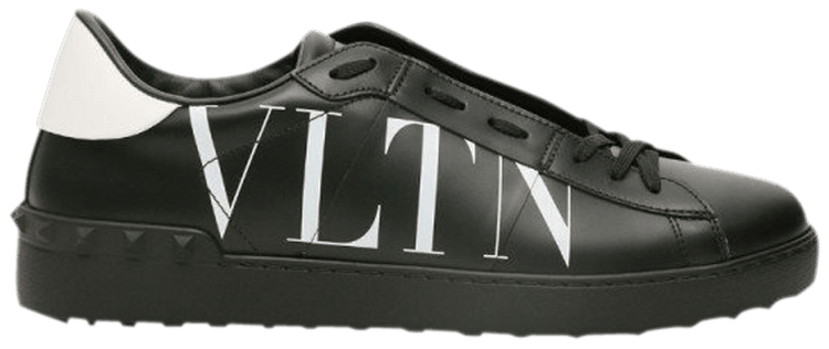 Valentino Wmns Open Low Logo Print   Black