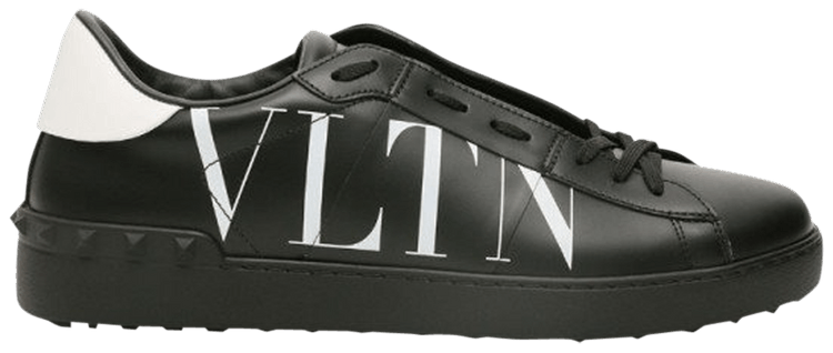 Valentino Open Low Logo Print   Black