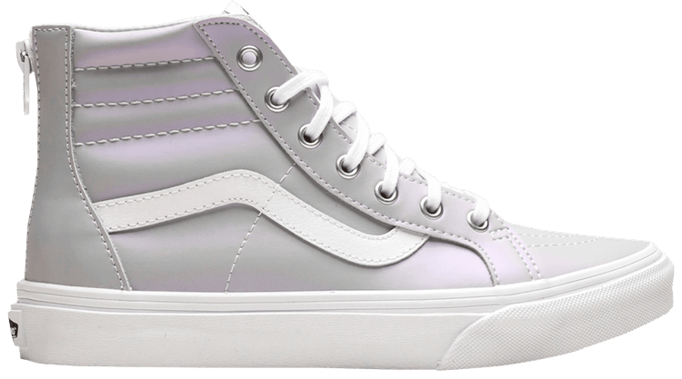 Vans Sk8 Hi Zip Kids Muted Metallic   Grey