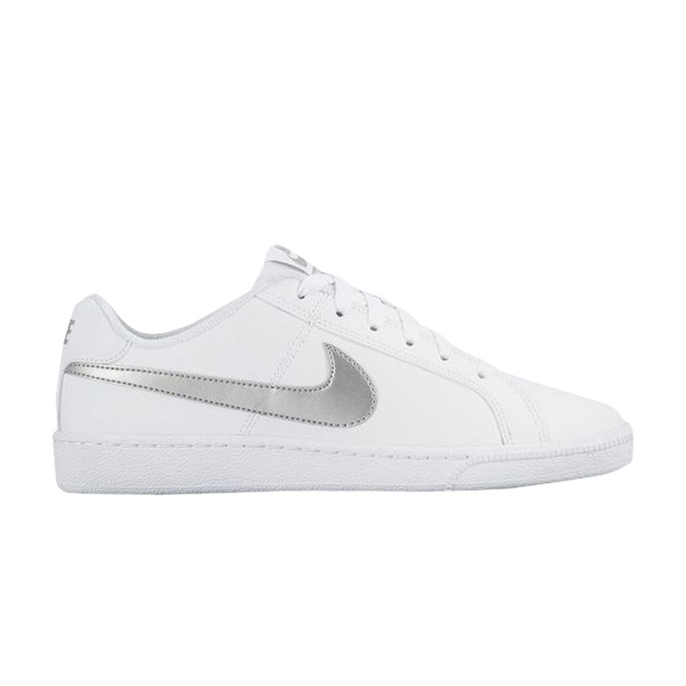 Pre-owned Nike Wmns Court Royale Sl 'white Metallic Silver' | Women's Size 8