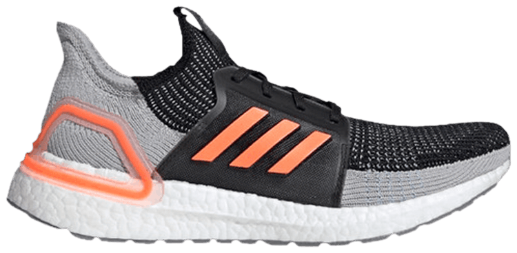 Adidas UltraBoost 19 Core Black Solar Orange Sample