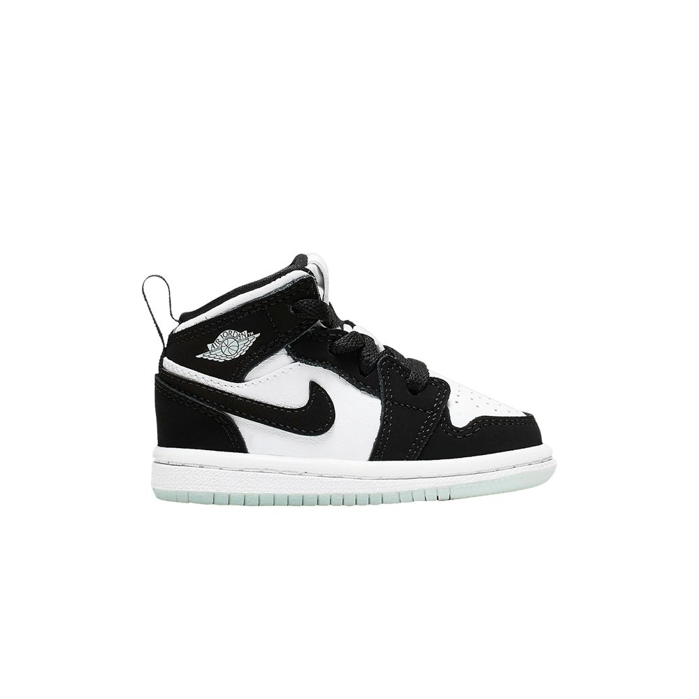 Pre-owned Air Jordan 1 Mid Se Td 'glow In The Dark Panda' | Black | Infant Size 6