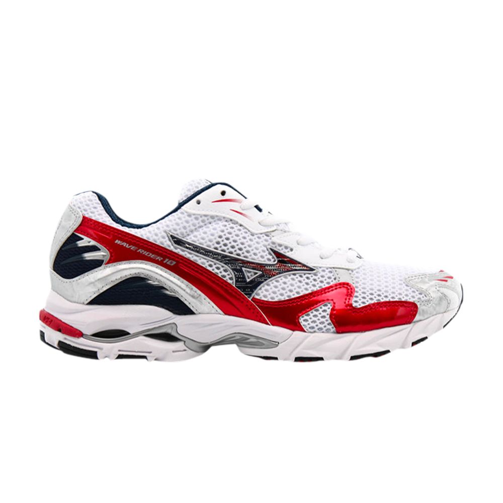 Pre-owned Mizuno Wave Rider 10 Og 'white Red' | Men's Size 10.5