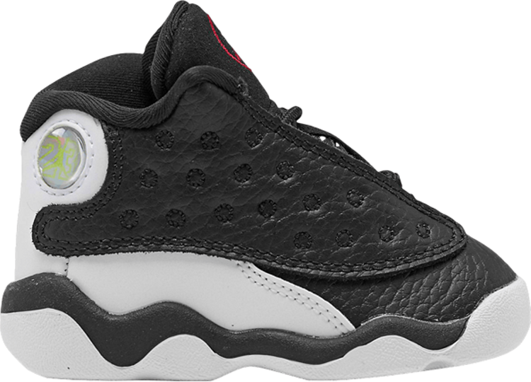 Stadium Goods on X: Designed by Tinker Hatfield, the Air Jordan 13  features overtures to Jordan's “Black Cat” nickname with a dotted  embroidered upper to mimic the base of a panther's whiskers