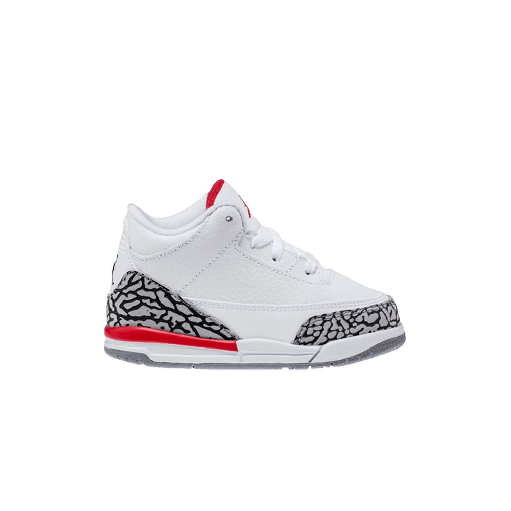 Pre-owned Air Jordan 3 Retro Td 'hall Of Fame' | White | Infant Size 2