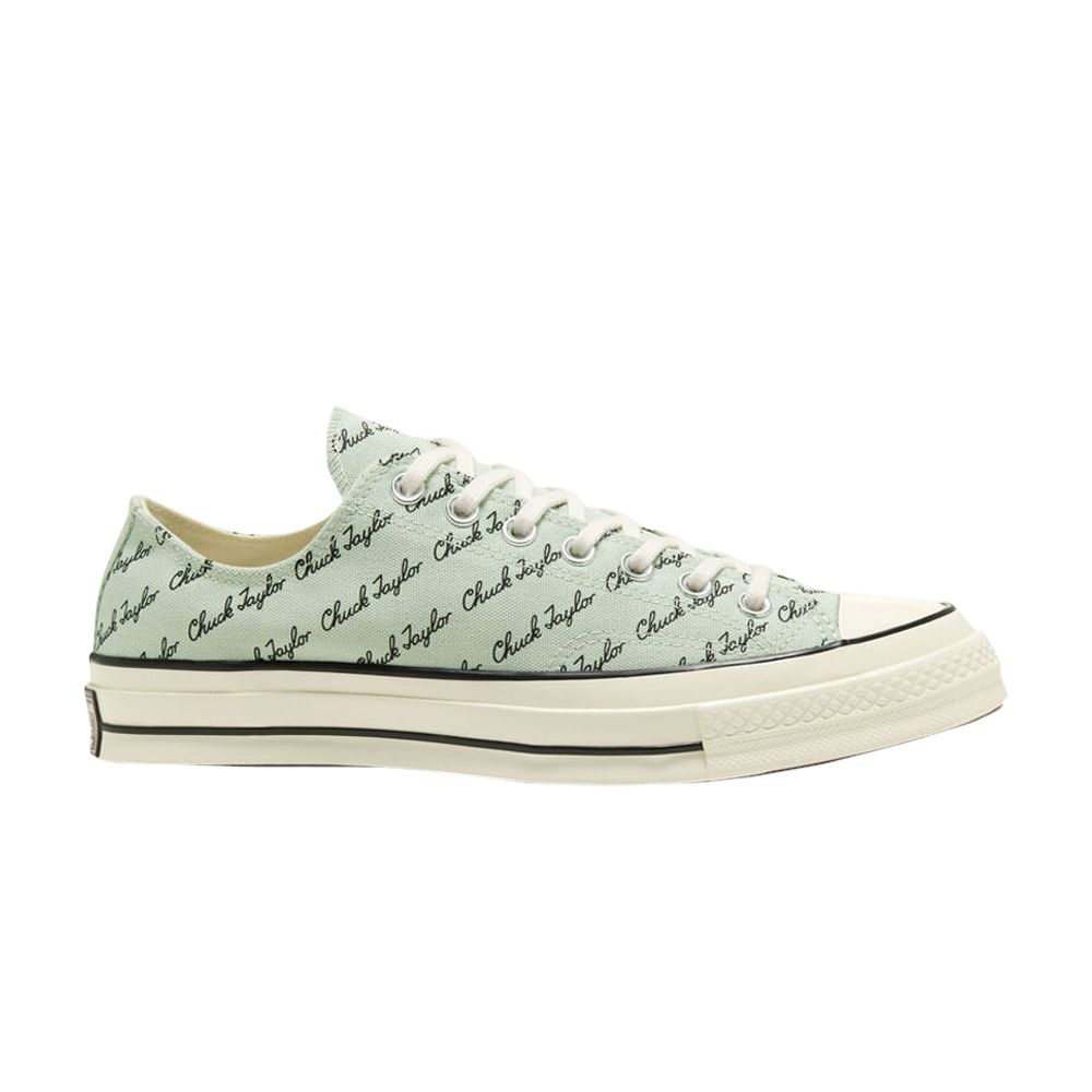CONVERSE CHUCK 70 LOW 'SCRIPTED SIGNATURE PRINT - GREEN OXIDE'