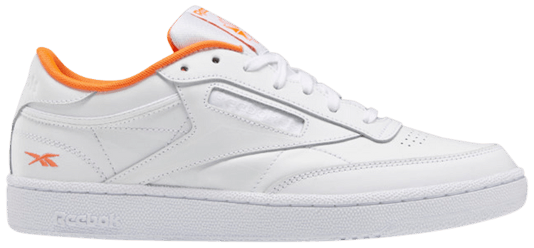 Reebok Club C 85 White Solar Orange