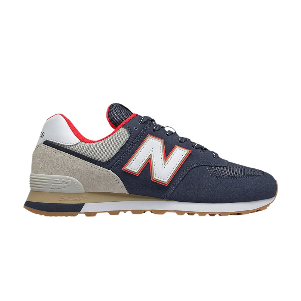 Pre-owned New Balance 574 'navy Energy Red' In Blue
