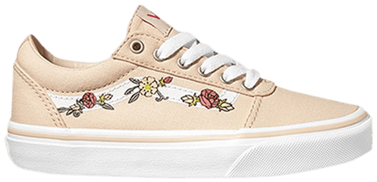 Vans Ward Kids Floral Embroidery   Sand Dollar