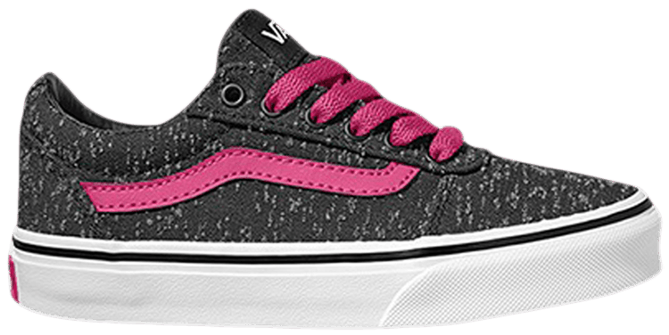 Vans Ward Kids Marled Canvas   Black Magenta