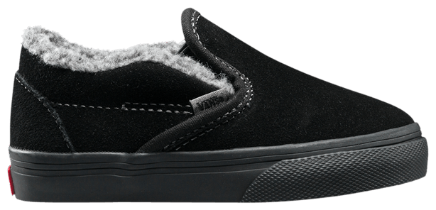 Vans Classic Slip On Toddler Sherpa   Black