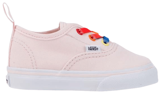 Vans Authentic Elastic Lace Toddler Rainbow Shine   Heavenly Pink