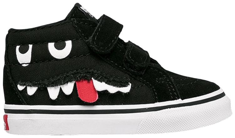 Vans Sk8 Mid Reissue V Toddler Monster Face   Black