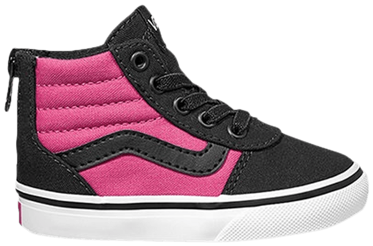 Vans Ward High Zip Z Toddler Black Magenta