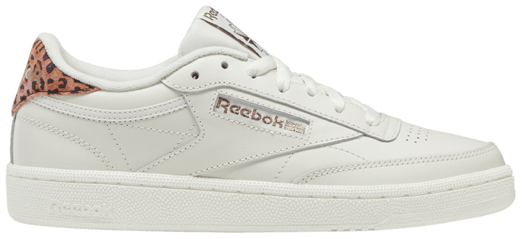 Reebok Wmns Club C 85 Cheetah Print   Chalk