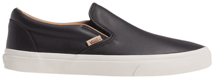 Buy Classic Slip On Lux Leather Black Porcini VN0A38F7QTS GOAT SA