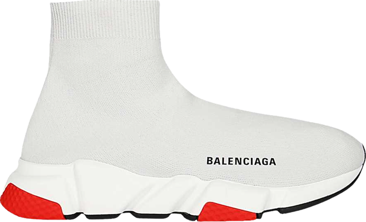Balenciaga speed trainer white grey red  Balenciaga speed trainer white, Balenciaga  speed trainer, Balenciaga
