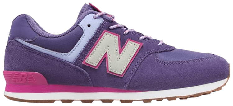 New Balance 574 Big Kid Camp   Violet Fluorite