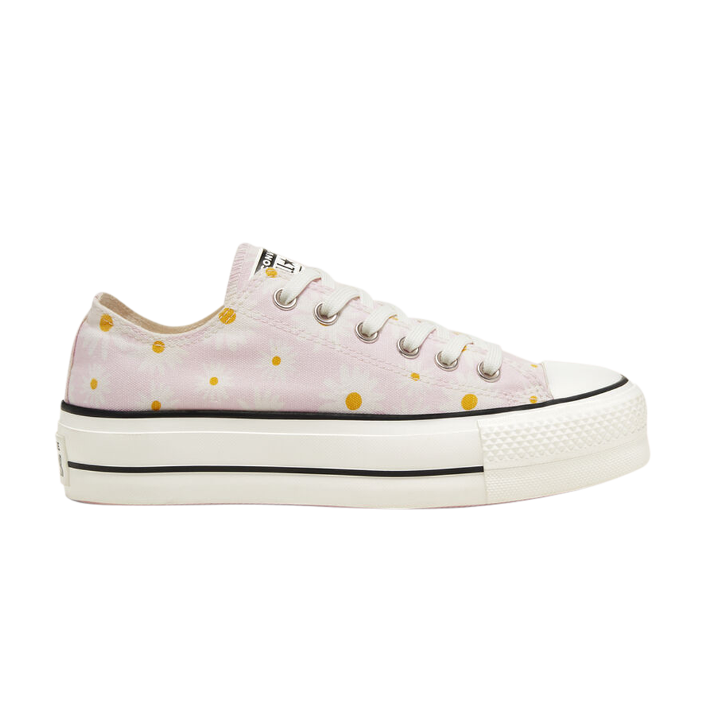 Pre-owned Converse Wmns Chuck Taylor All Star Lift Platform Low 'camp - Daisies' In Pink