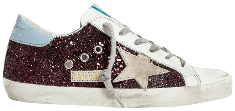 Golden Goose Wmns Superstar Wine Glitter