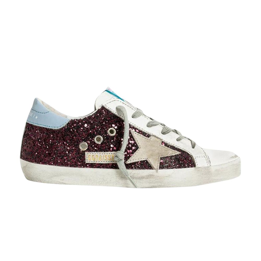 Pre-owned Golden Goose Wmns Superstar 'wine Glitter' | Red | Women's Size 37