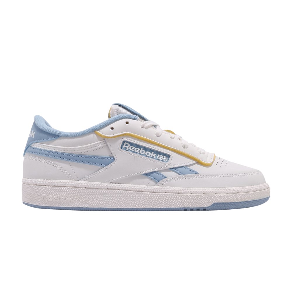 reebok club c revenge sneakers in chalk and blue