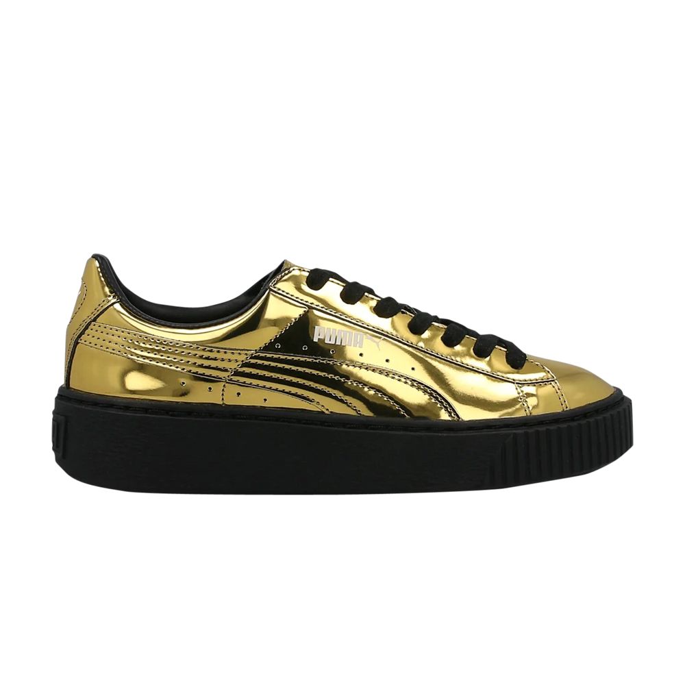 Puma Wmns Basket Platform 'Metallic Gold' | Women's Size 7.5