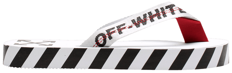 【関税&送料込】Off-White Sandal With Logo Buy Off-White Flip Flops 'Graphic Print - White