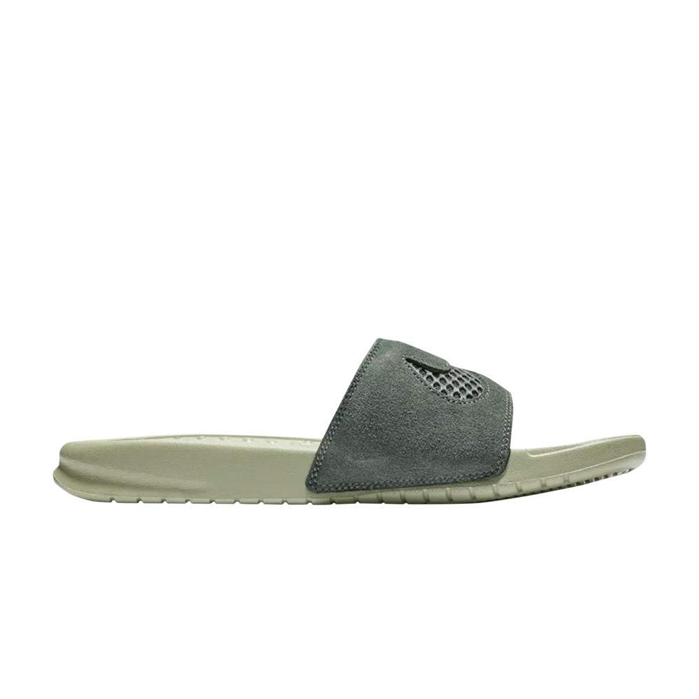 Nike Wmns Benassi JDI Leather SE 'Mineral Spruce' | Green | Women's Size 9 - AQ8651-300